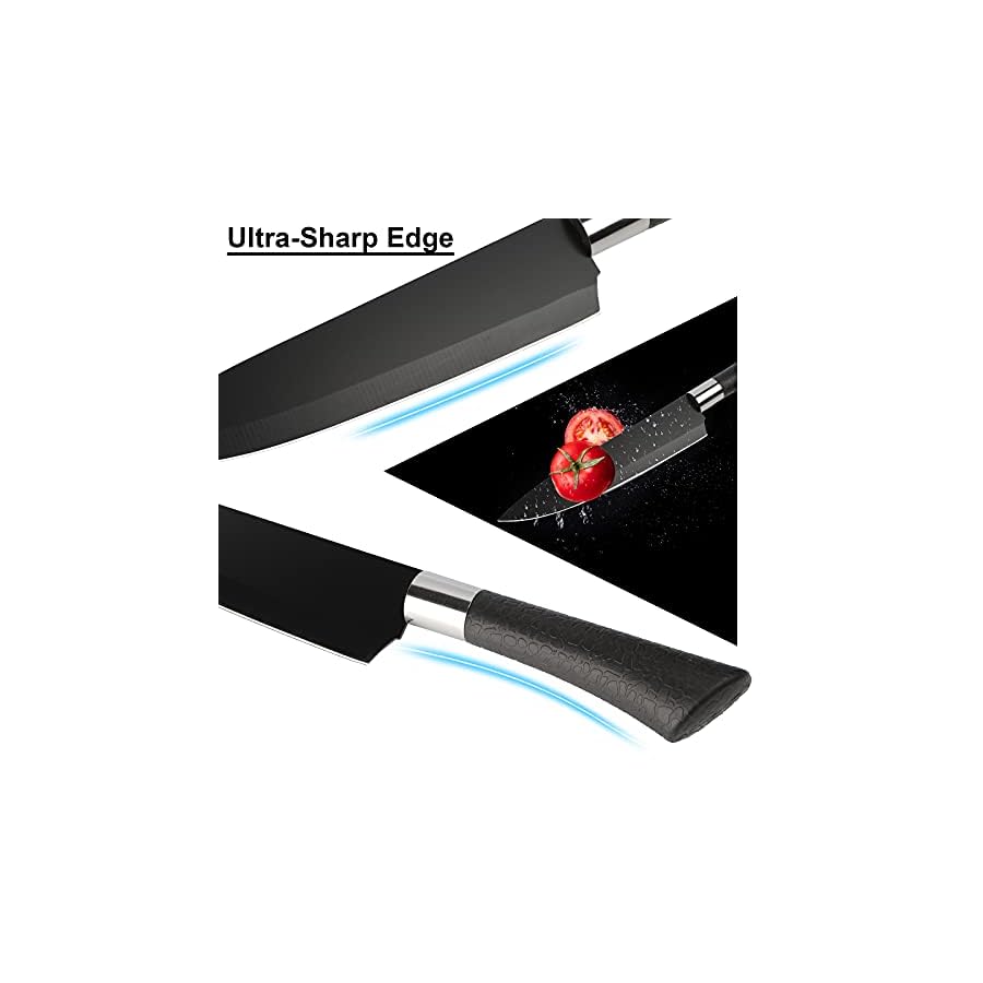 Kitchen-Knife-Set-with-Sheaths-Professional-Chef-Knives-Set-for-Multipurpose-Cooking-Ultra-Sharp-Stainless-Steel-Black-Kitchen-Knives-Set-with-PP-Handle-Dishwasher-Safe-5-Pieces-Set-Boxed-Knife Maiduo Kitchen Knife Set Sheaths- Professional Chef Knives Set for Multipurpose Cooking, Ultra Sharp Stainless Steel Black Kitchen Knives Set PP Handle, Dishwasher Safe, 5 Pieces Set Boxed Knife