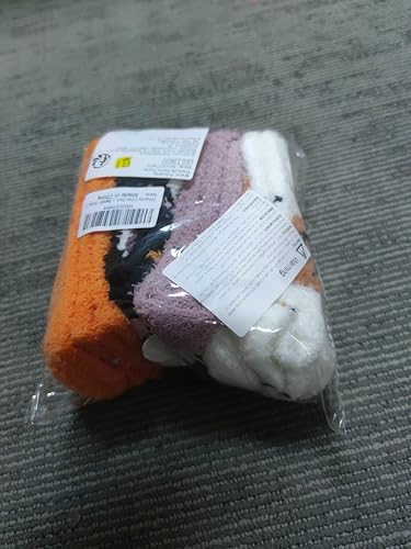 Fohuanky 4 Pairs Women’s Halloween Fluffy Socks Cosy Fuzzy Crew Socks with Pumpkin Ghost Witch Designs Holiday Festival Accessories (Colour 1) - Image 11
