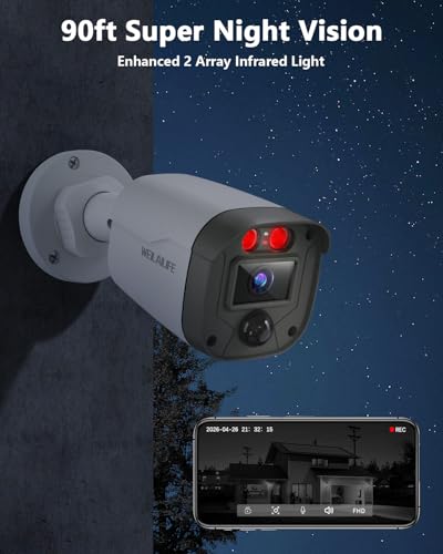 Image of 【122 Wide-Angle】 Outdoor Wired Security Camera System, Home Video Security Systems, CCTV Cameras for Home, DVR Surveillance Kits