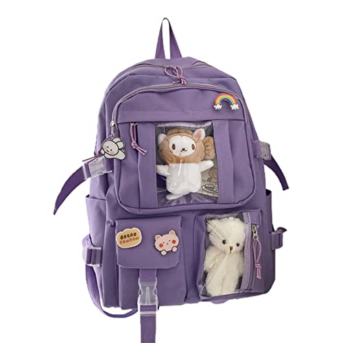 Edusun Cartable étudiant cartable pour fille mignon cartable grande capacité/multifonction/bandoulière réglable/portable Cover