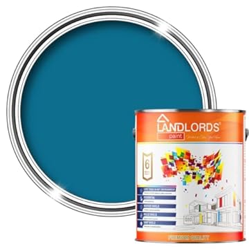 Landlords Anti Damp Paint | Matt Finish Paint | 1L in 20+ Colours | Damp Seal Prevent Build-up of Mildew | Damp Proof Paint for Wall and Ceiling | Anti Condensation Paint | Mould Paint | Sky Blue