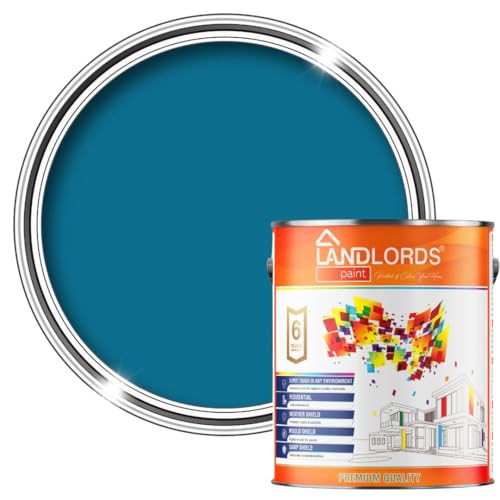 Landlords Anti-Mould Condensation & Damp Paint | Anti Condensation Paint for Walls & Ceilings | Prevents Damp & Mould | Bathroom Kitchen - Sky Blue - 1L - Matt