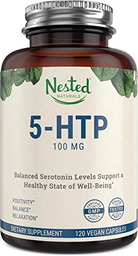 5-HTP 100mg Supplement (5-hydroxytryptophan) | Sleep, Relaxation, Mood Support | Naturally Sourced Serotonin