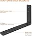 Heavy Duty Shelf Brackets 8 Inch (6 Pack), Rustic L Floating Shelf Brackets, Wall Shelf Bracket for DIY Decorative with Mounting Hardware