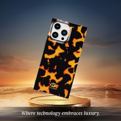 Image of COCOMII Rectangle for iPhone 15 Pro Max Case, Matte Tortoiseshell