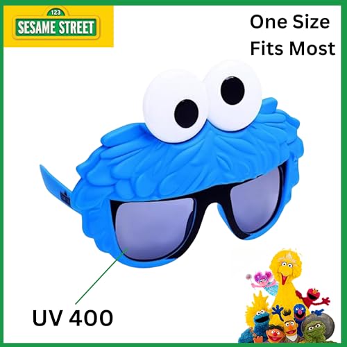 Sun-Staches Sesame Street Official Cookie Monster Sunglasses, Costume Accessory, UV 400, One Size Fits Most2