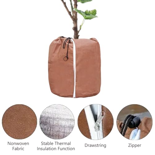 Funda para macetas de invierno contra raíces congeladas bolsa térmica para proteger arbustos 5