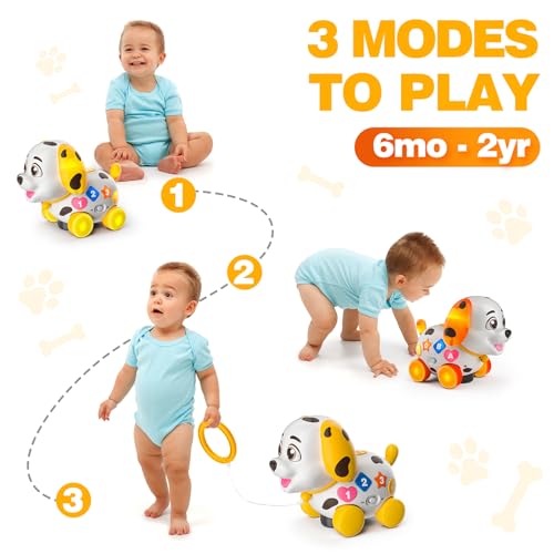Image of Musical Puppy Toys for 1 Year Old Girl Boy Gift, Crawling and Walking Baby Toy 6-9-12-18 Month, Birthday Gift for 1 Year Old Girl Boy, Bilingual Present for 7 8 10 Month Infant (Yellow)