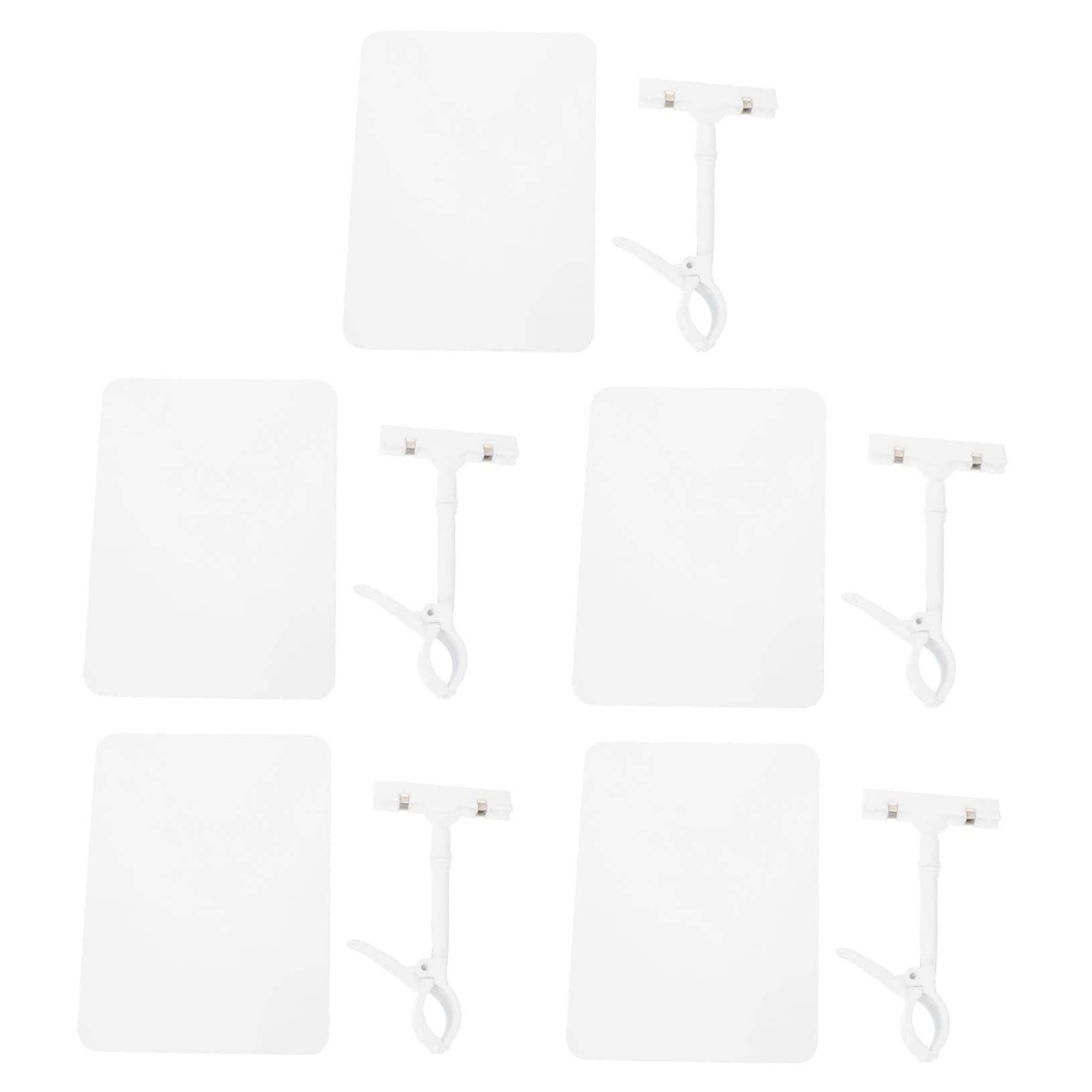 OSALADI 5 Pack Acrylic Tags Erasable Multi-use Display Tags for Store Supermarket Fruit Shop