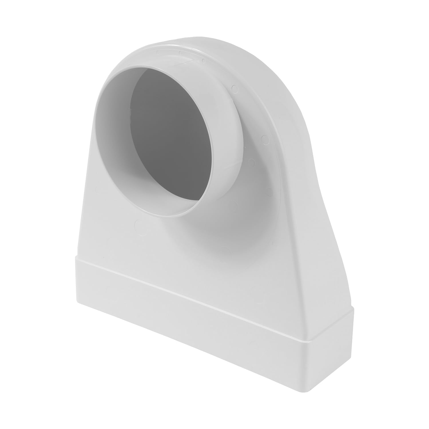 Raccord de tuyau rectangulaire 90° pour connecter un canal plat 204x60 à un conduit rond 100mm
