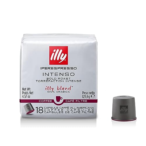 illy Americana Coffee in Capsules Iperespresso Tostato Intenso, 6 paquetes de 18 cápsulas, total 108 cápsulas