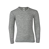 Kuschlig warmes Langarm-Unterhemd für Babys und Kinder aus reiner Bio-Merinoschurwolle und Seide