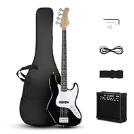 Sturdy & Durable Material - Our basses with the two colours intersecting feature basswood bodies and maple necks that will provide an excellent look and sound. It also provides the player with a solid tone, sustainment and good intonation. The high-s...