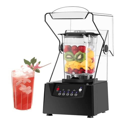 Batidora Smoothie Maker 2000 W, Silenciosa 17.000 RPM, Control Táctil Inteligente De 5 Velocidades, Tapa Insonorizada De 6 Mm De Grosor, para Batidos, Frutas