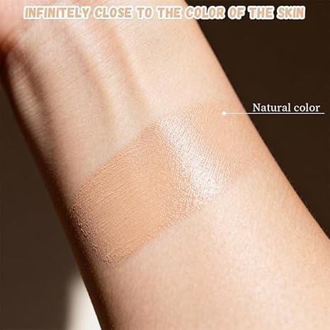 Hush Natural Foundation for Mature Skin, 2026 Mushroom Head Air Cushion CC Cream, Full Coverage Long-Lasting BB Cream for Older Women, Natural Radiant Glow for Light/Medium Warm Tone Skin - Image 4