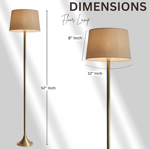 LANITIVE Brass Metal Floor Lamp - Image 7