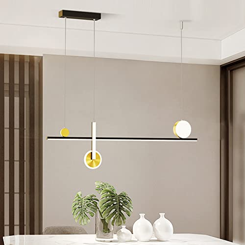 Lustre LED dimmable et suspension moderne réglable pour table à manger