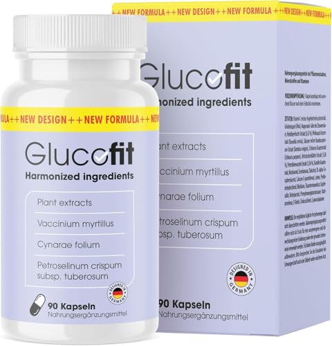 Glucofit Cápsulas (1 x 90 cápsulas) – con extractos de plantas, minerales y vitaminas – para mujeres y hombres – apoyo ideal para su día a día – sin gluten y sin lactosa