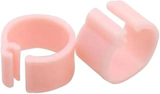 100 anillas de plástico para patas de paloma, diámetro interior de 8 mm, anillos para marcar aves, anillos para marcar palomas,Rosa,8mm