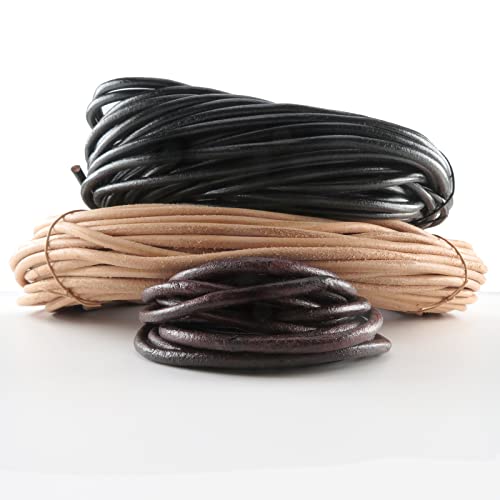 esnado Leather Cord Round 6 mm Brown 10 Metres - Image 4