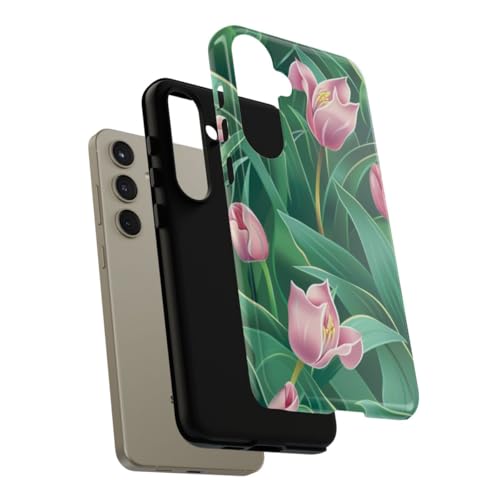 Coque rigide Samsung S24 Plus tulipe rose évitant les rayures grâce au dos brillant résistant - 4