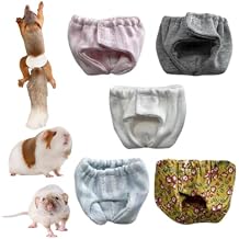 5PCS Small Pet Diapers, Adjustable Sugar Glider Diapers, Reusable, Washable, Specially Designed for Use on Pet Squirrels Guinea Pig S
