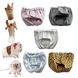 5PCS Small Pet Diapers, Adjustable Sugar Glider Diapers, Reusable, Washable, Specially Designed for Use on Pet Squirrels Guinea Pig (S)