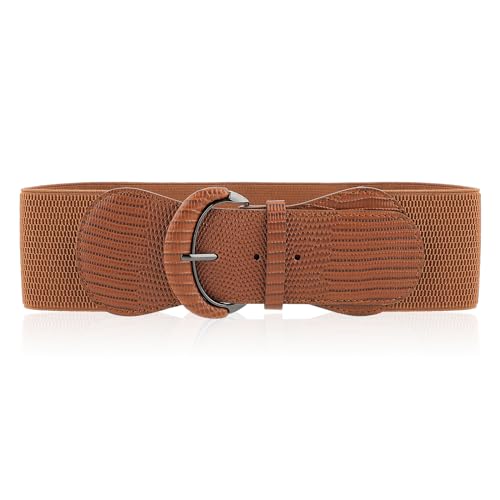 Women Wide Elastic Belt, Adjustable Stretch Waist Belt Vintage Chunky Waistband Stretchy Cinch Belt for Dress Jean