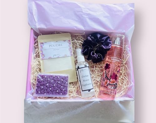 Brume de corps et cheveux à la cerise et chouchou pour une routine bien-être à la maison