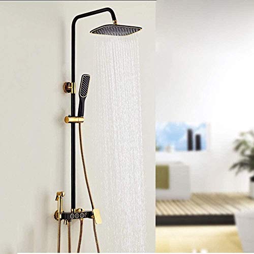 Ensemble de douche en or noir contre le manque de pression