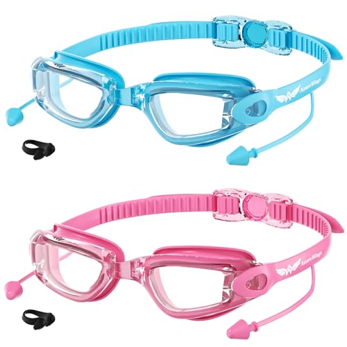 Image of Swim Goggles,2 Pack Swimming Goggles for Adult Men Women, No Leak Anti-Fog & UV, Wide Visio HD Mirror PC Lens