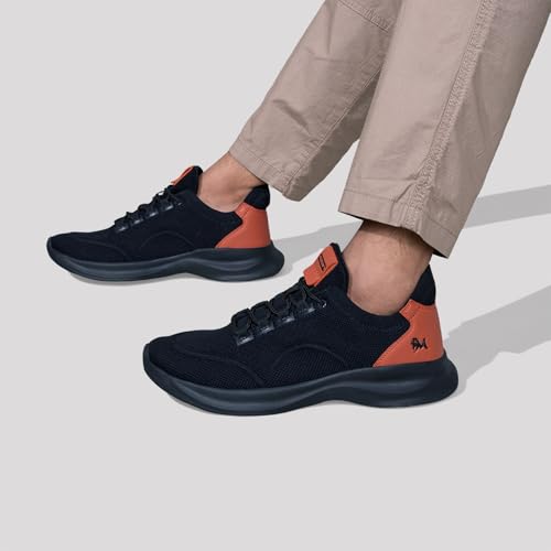 Image of Neeman's The Knit Strides Sneakers for Men | Lightweight with Breathable Knit Upper & Cushioned EVA Sole for All-Day Comfort