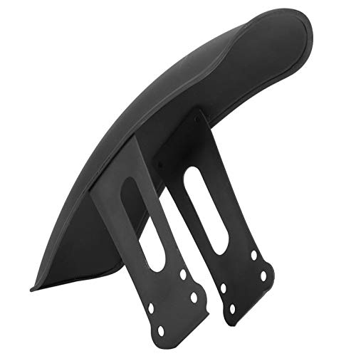 Image of Motorcycle Front Tire Fender Mudguard Metal Black Chrome Mount Wheel Tire Mud Cover Shield Flap Dashboard Splash Guard for CG125 Retro(Black)