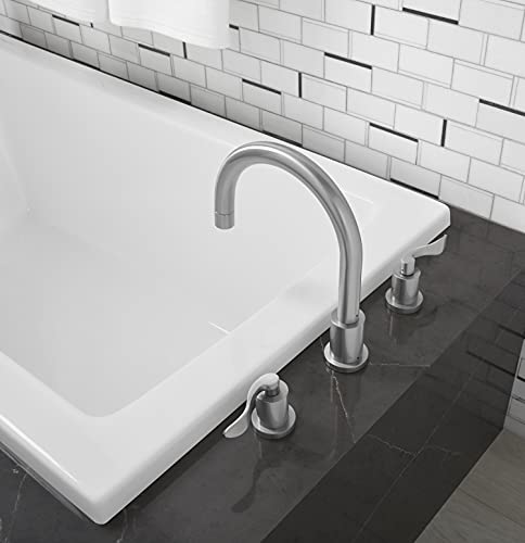 Kingston Brass XVTPN593017 59-Inch Acrylic Drop-In Tub with Reversible Drain Hole, White