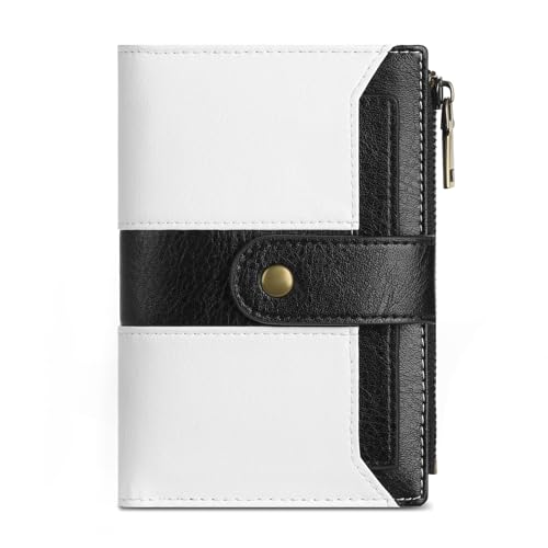 Image of SENDEFN Small Wallets for Women Leather Bifold Compact RFID Blocking with ID Window