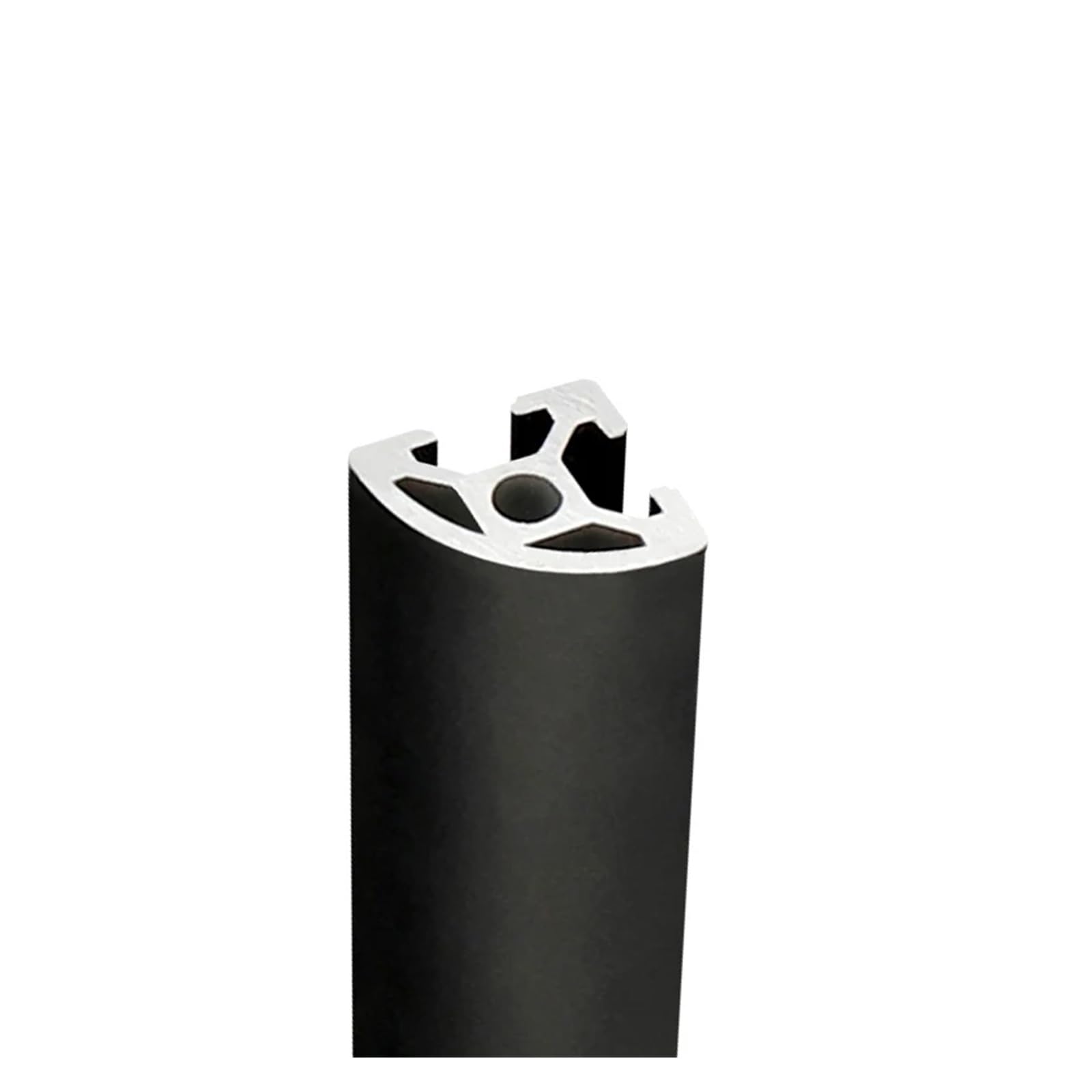 Extrusión de aluminio 2 piezas 2020R perfil de aluminio ranura en T riel lineal perfil de aluminio negro(700mm)