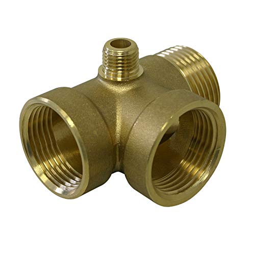 Raccord en laiton 4 voies DN25 1' DN13 1/4' pour Réservoir à vessie réservoirs sous pression