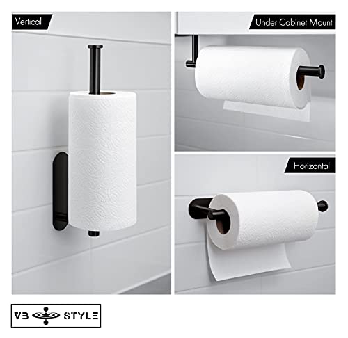 VB-STYLE-Kitchen-Roll-Holder-Paper-Towel-Holder-Kitchen-Towel-Holder-Paper-Towel-Dispenser-Wall-Kitchen-Roll-Holder-Self-adhesive-Black
