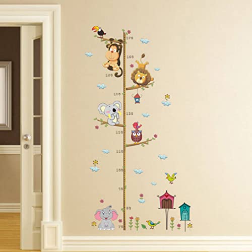 Vinilo Decorativo Medidor de Animales Selva Jungle para Pared miniatura 3
