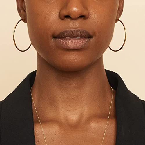 14K Gold Plated Hoop Earrings for Women Big Huggie Hoop Earrings Large Gold Hoop Earrings Bold and Eye-Catching Style Oversized Gold Earrings3