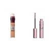 Maybelline Instant Age Rewind Eraser Dark Circles Treatment Multi-Use Concealer, 130, 1 Count Packaging May Vary & Lash Sensational Sky High Washable Mascara Makeup, Volumizing, Lengthening