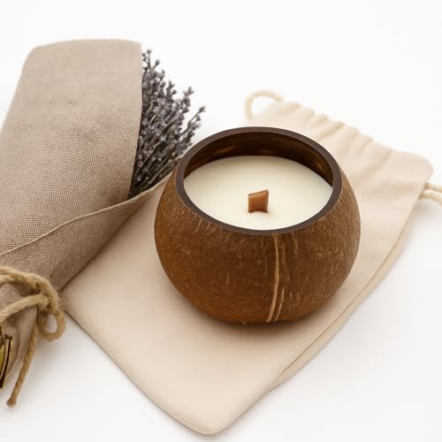 Coconut Shell Lavender Candle