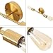 Double Head E26 Wall Sconce American Industrial Style Wall Lamp for Bedroom Living Room Indoor Lighting Fixture(Gold,1 Pack)