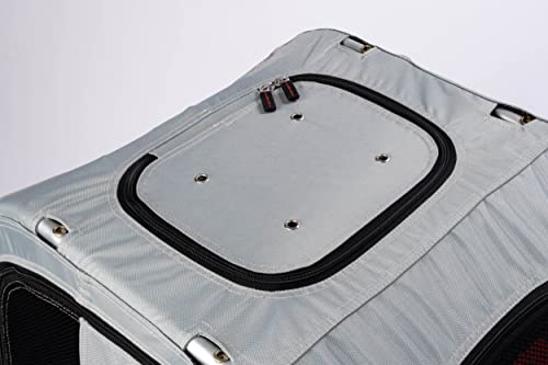 TrendPet Comfort Wagon M, Grauer Aluminiumanhänger mit Federung für Hundebesitzer, Outdoor-Enthusiasten mit mittelgroßen bis großen Hunden