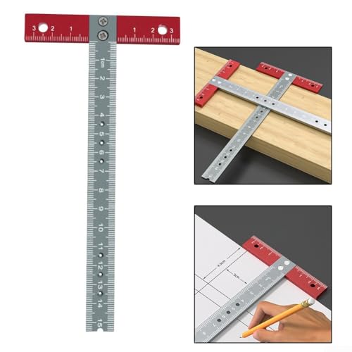 Aluminium Alloy T-Ruler Woodworking Scribe Marking Gauge, 170Mm X 85Mm Measuring Tool, For Accurate Layout - Image 8