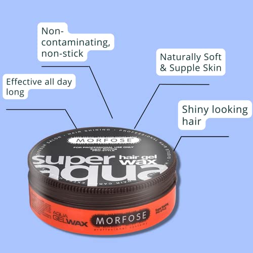 Morfose Super Aqua Hair Gel Wax With Extra Strong Hold, All Day Long, Hair Wax For Women And Men, Edge Wax, Gel Wax, Manage Flyaways, And Curls, 5.92 Fl. Oz. #TOP1
