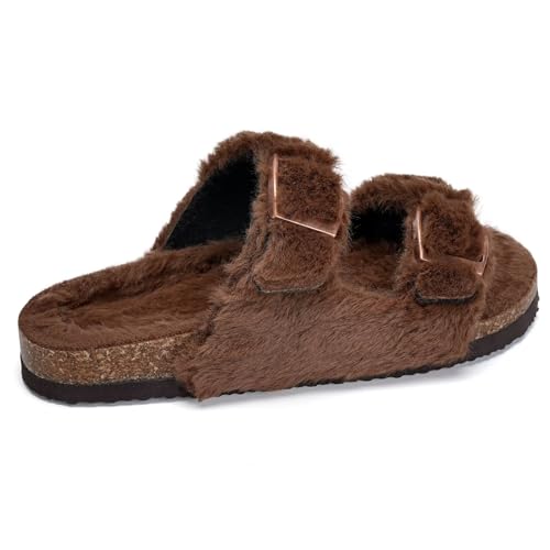 Image of Torotto Kids Sandals Boys Girls Slide Summer Non-slip Cork Glitter Toddler Slippers with Adjustable Straps for Indoor & Outdoor