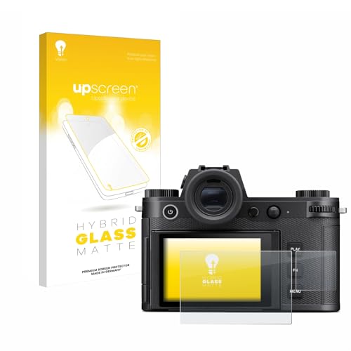 upscreen Matte Screen Protector Glass Film compatible with Leica SL3 (Display + top plate display) - Anti-Glare, Anti-Fingerprint, 9H Glass Protection
