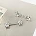 Niaspi 14G Unicorn Nipple Rings for Women Surgical Steel Sparkling CZ Diamond Nipple Studs Straight Bar Barbell Nipplerings Fashion Body Piercing Jewelry