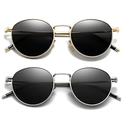 2 Pack (Polarized): Gold/Gray+silver/ Gray